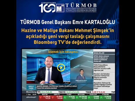 Yeni vergi taslağı çalışması ile ilgili değerlendirmeler...