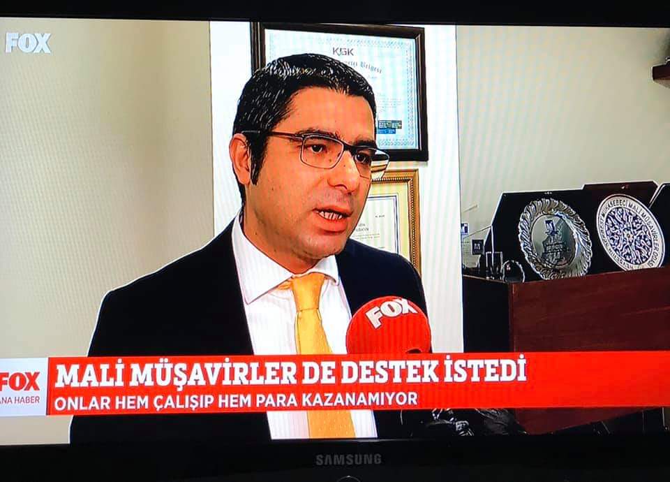 Genel Başkanımız FOX TV Ana Haber Bülteninde Meslek Mensuplarımız için destek istedi