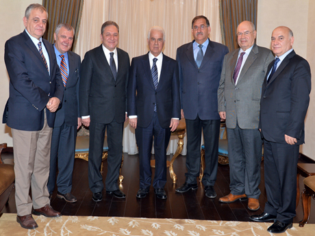 TÜRMOB Genel Başkanı Ymm. Nail Sanlı ve beraberinde heyet KKTC Cumhurbaşkanı Sayın Dr. Derviş Eroğlu'nu makamında ziyaret etti