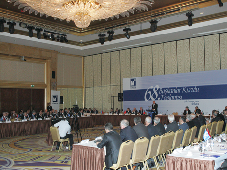 68. Başkanlar Kurulu Toplantısı 26 Kasım 2012, Ankara