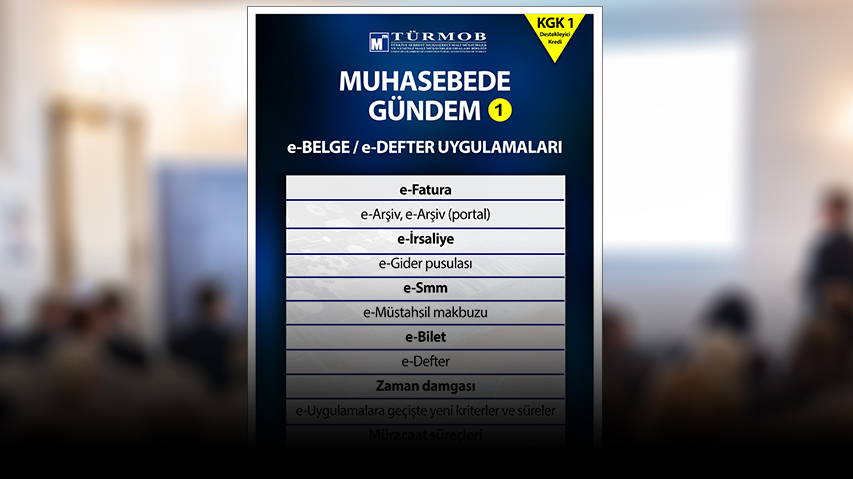 Muhasebede Gündem (1) e-Belge/e-Defter Uygulamaları Eğitim Seminer Sunumu