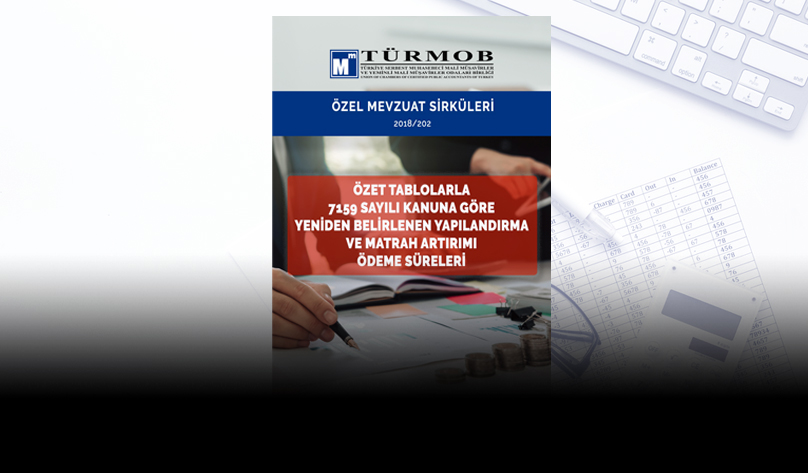 Özel Sirküler: Özet Tablolarla 7159 Sayılı Kanun’a Göre Yeniden Belirlenen Yapılandırma ve Matrah Artırımı Ödeme Süreleri