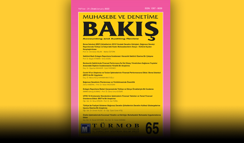 Muhasebe ve Denetime Bakış Dergisi 65. Sayısı