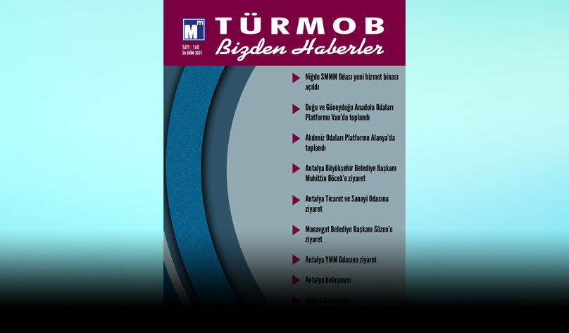 TÜRMOB Bizden Haberler Dergisi 160. Sayısı