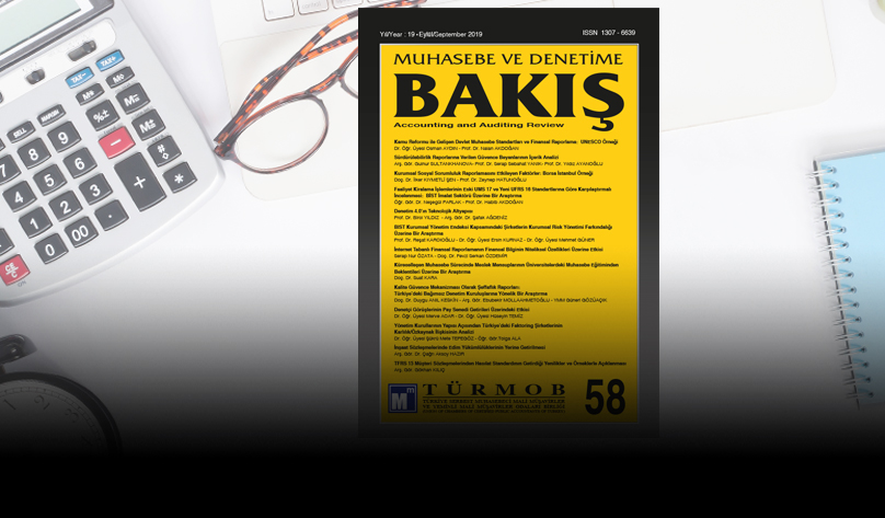 Muhasebe ve Denetime Bakış Dergisi 58. Sayısı Yayında