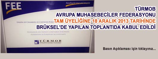 TÜRMOB Avrupa Muhasebeciler Federasyonu na Tam Üye